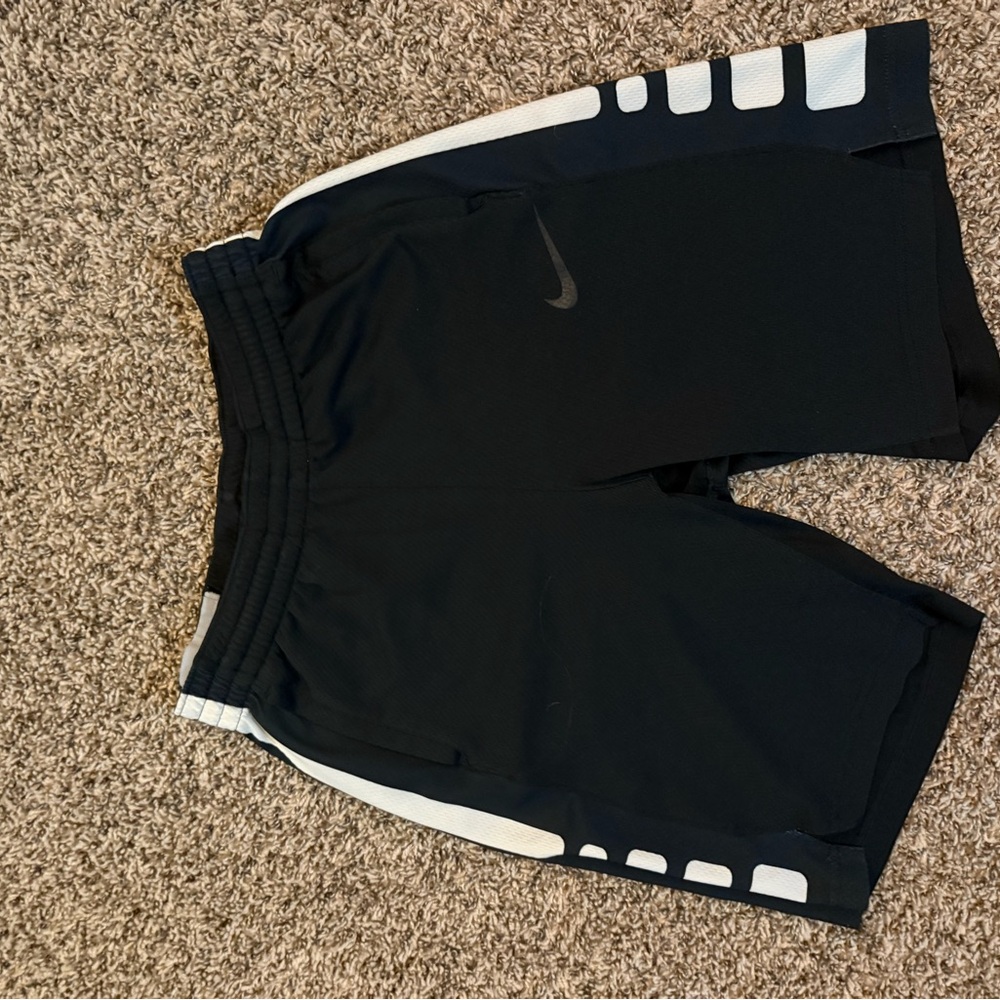 Nike Kids Black and White Athletic Shorts